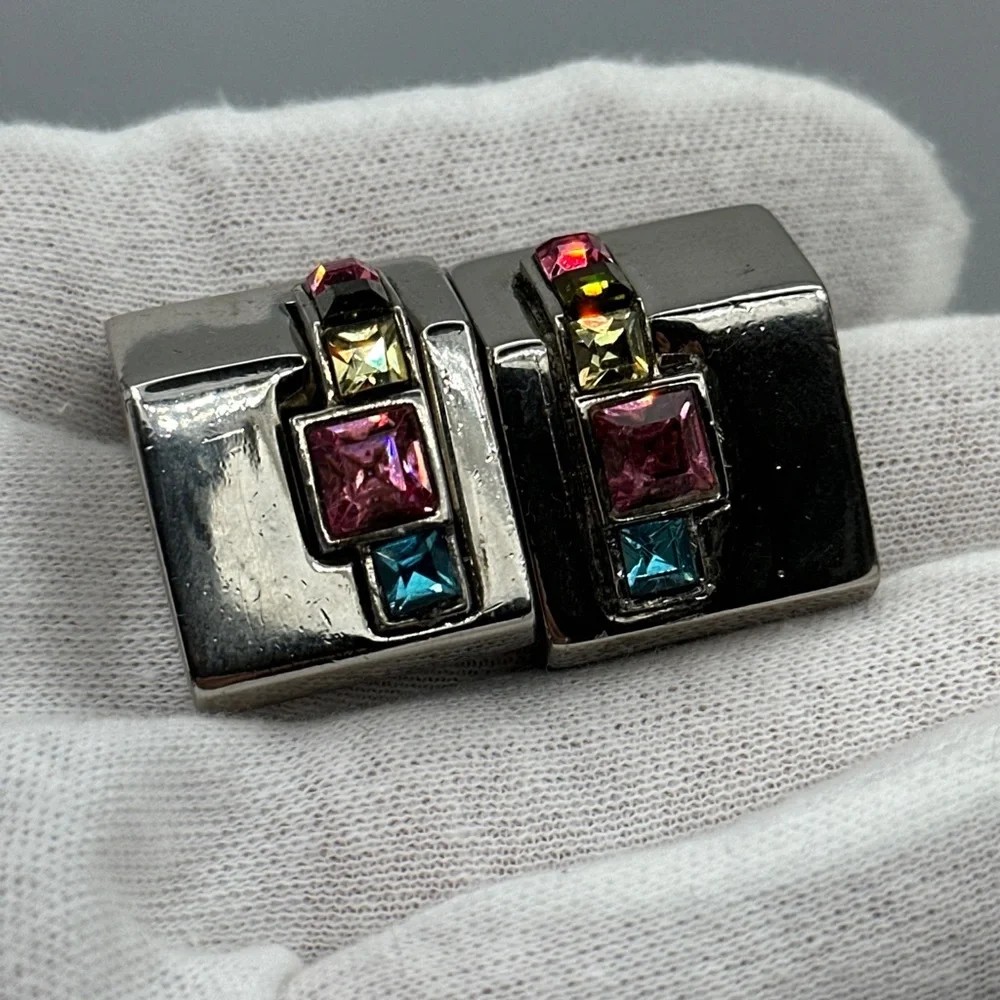 Vintage Givenchy Rhinestone Haute Couture Earrings - Picture 7 of 9
